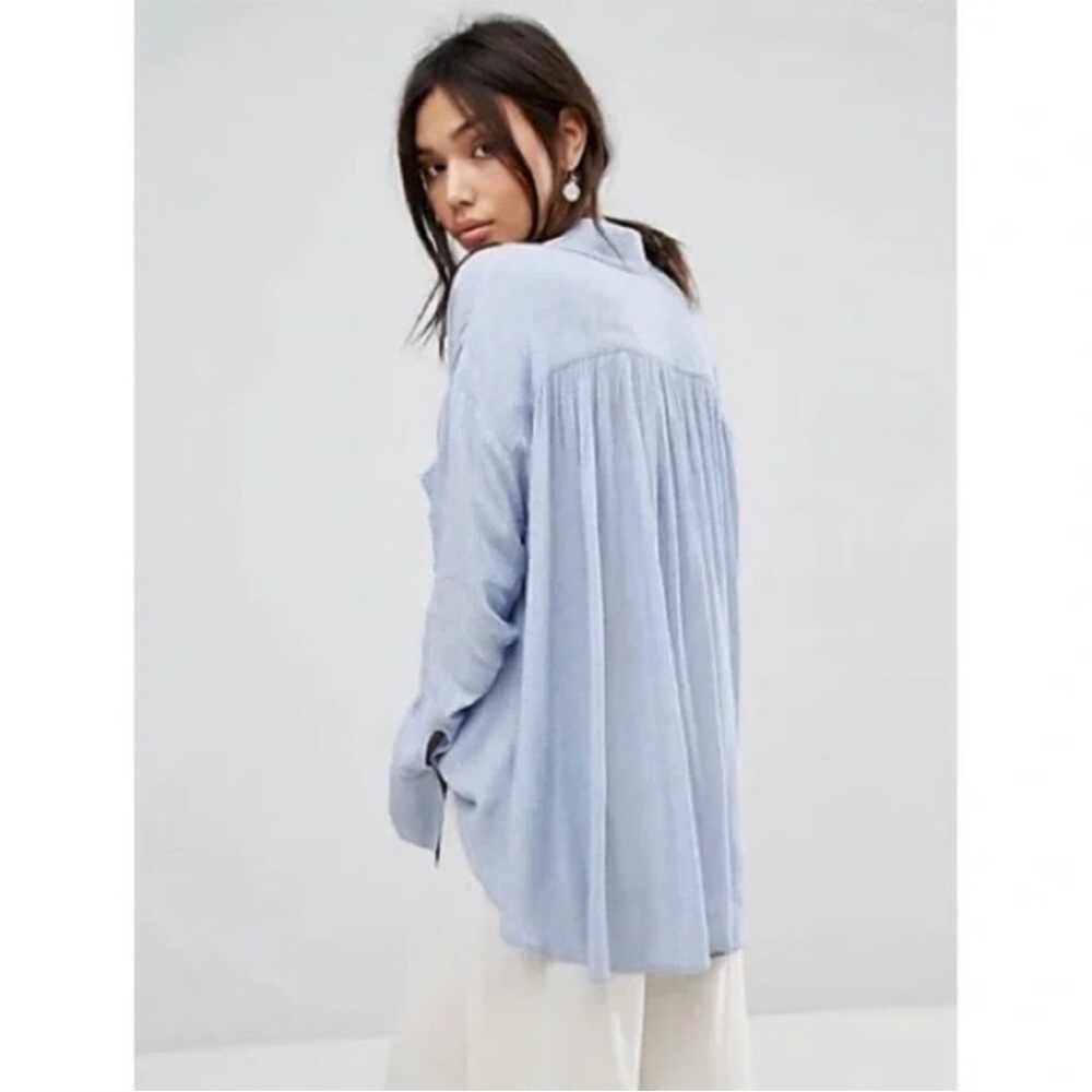 Free People Magic Breeze Swingy Button Down Shirt Small